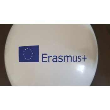 Balon z nadrukiem 'Erasmus+'